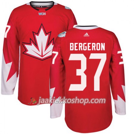 Team Kanada Pelipaita Patrice Bergeron 37 2016 World Cup Punainen Paita
